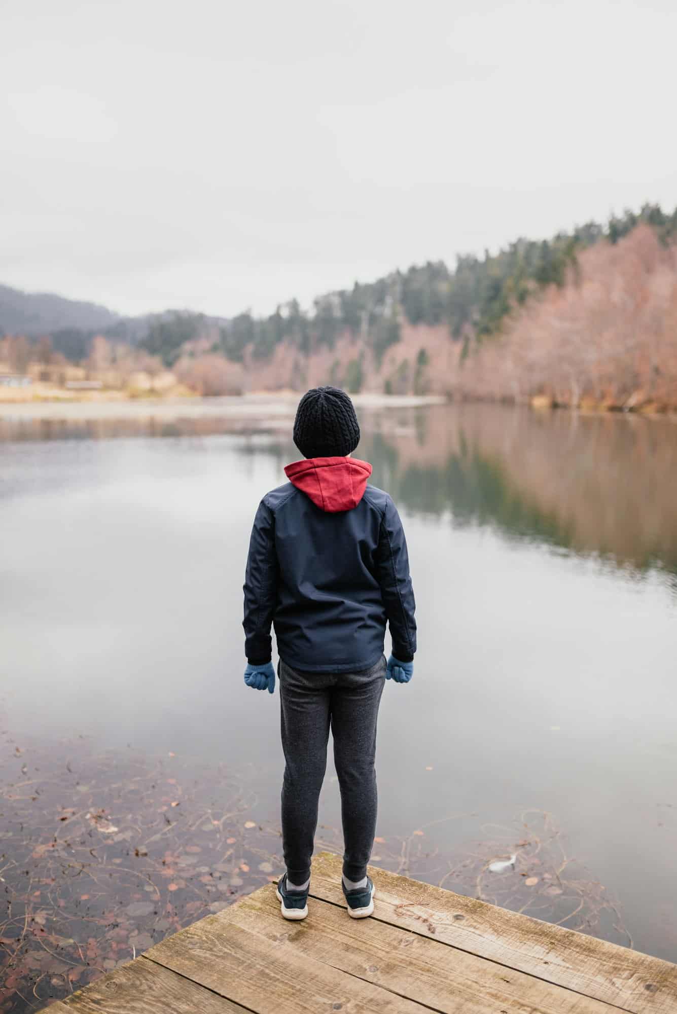 Boy by the lake